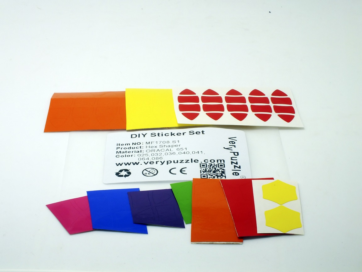 Hex Shaper DIY sticker set